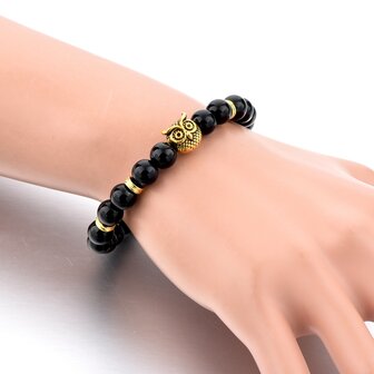 Royal Owl Bracelet (goud/zwart)