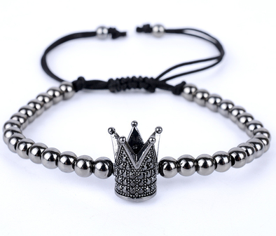 Royal Crown Bracelet (black)