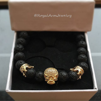 Royal Luxury Skull Bracelet (Gold)