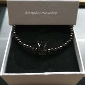 Royal Crown Bracelet (black)