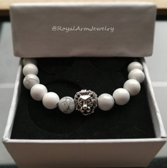 Royal Lion Bracelet (silver/white)