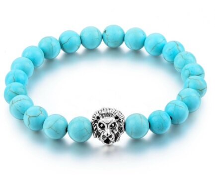 Royal Lion Bracelet (silver/turquoise)