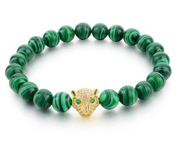 Royal Leopard Bracelet (Green/Gold)