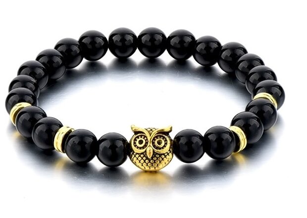 Royal Owl Bracelet (goud/zwart)