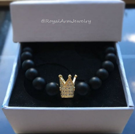 Royal Crown Bracelet (gold/black)